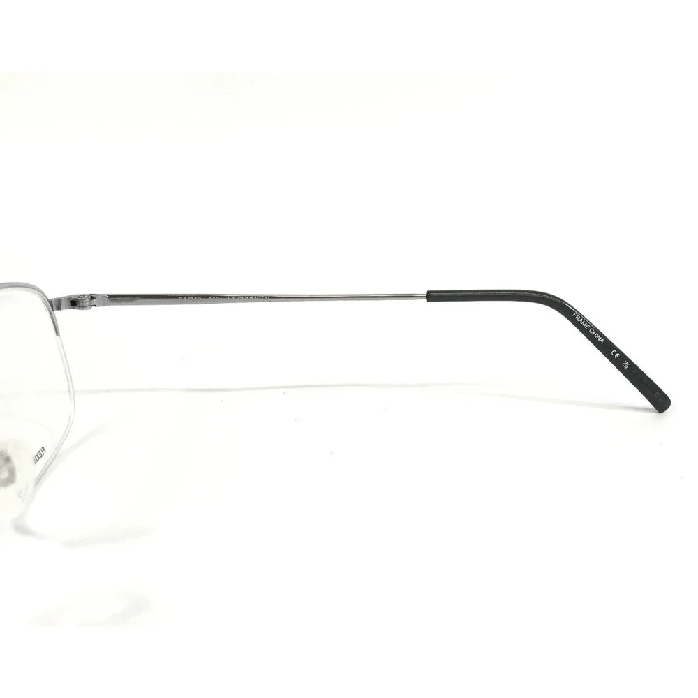Flexon Eyeglasses Frames 606 LT GUNMETAL Square Half Rim Titanium 54-19-140